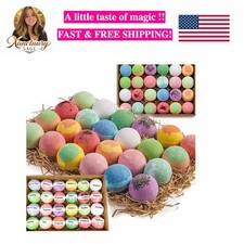 24 Organic Bath Bomb Set with Shea Butter - Perfect Gift for Relaxation