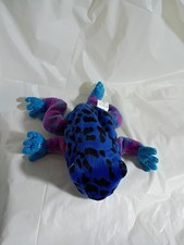 Ty Beanie Baby Dart the Frog 8" Blue Poison Dart Frog Plush No Hang Tag