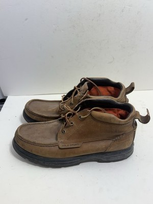 Vintage Ralph Lauren Polo Sport Men's Leather Moc-Toe Boots Brown Size 13 D