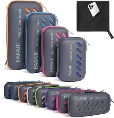 BAGAIL Camping Towel with EVA Case, Compact & Ultra Soft Microfiber Travel To...