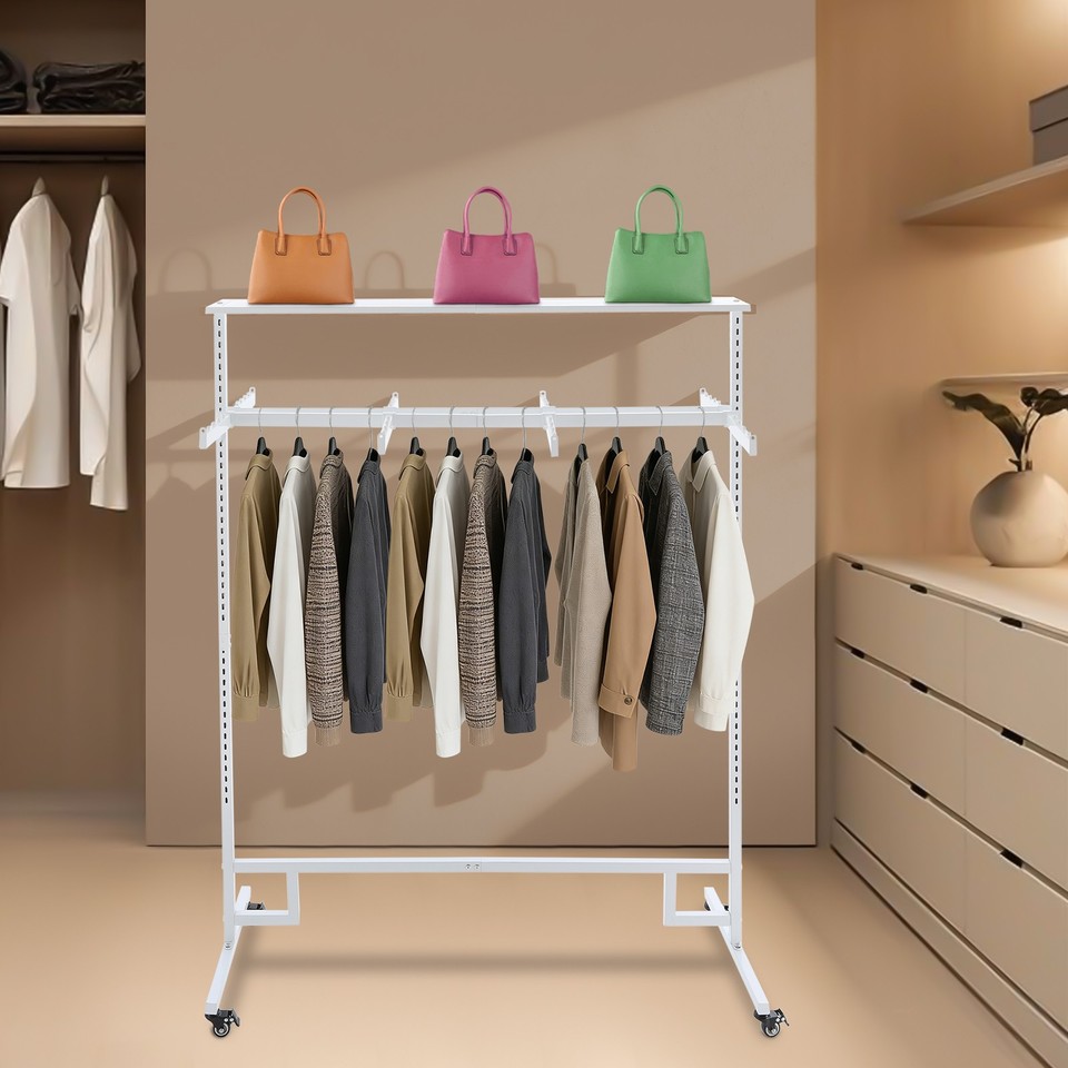 Clothing Display Rack, Floor Standing Garment Rack, 8 Arms Clothing ...