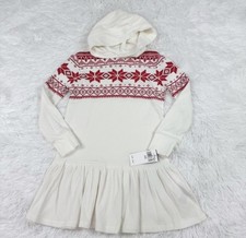 POLO RALPH LAUREN BIG Girls DRESS ,,XL NWT Fair Isle Waffle Knit Hooded NEW