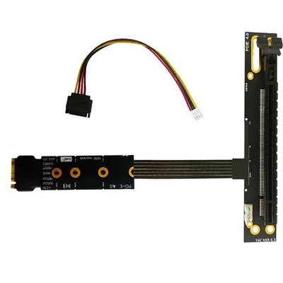 M.2 to PCIe x16 Graphics Card Adapter Cable For M2 NVME GEN4 to PCI-e 4.0 X4