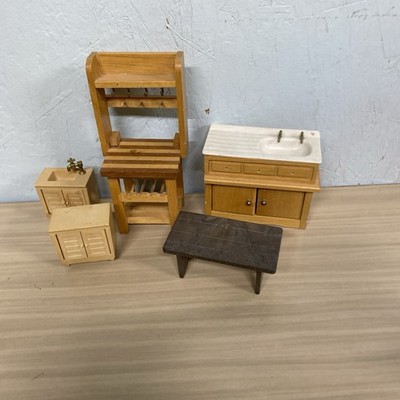 Dollhouse Kitchen Furniture 5 Piece Set Epoch And Assorted Sink  And More 