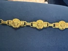 Vintage 80s/90s Lion Gold Tone Bracelet Costume Jewelry