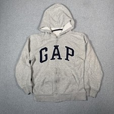 Gap Kids Spellout grey zip up hoodie