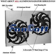 Aluminum Shroud Electric Fan For 1985~1997 Ford F150 F250 F350 Bronco 4.9L 1995
