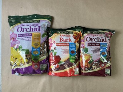 Lot of 3 Better-Gro Special Orchid Potting Mix & Bark Phalaenopsis 8 4 Qt
