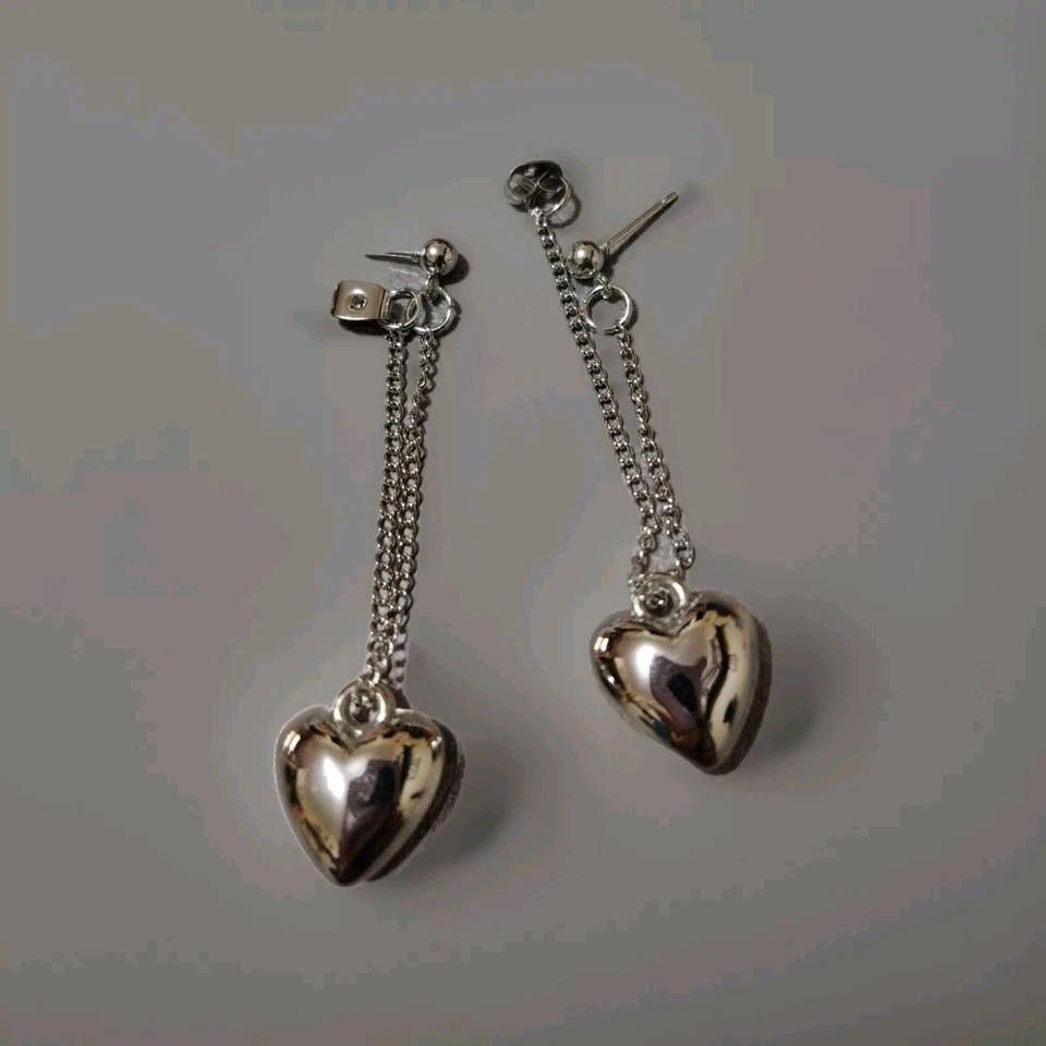 Orecchini Acciaio Con Cuore - Immagine 2 di 4