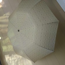 Dior Folding Umbrella Beige Compact Rain Shield Authentic Genuine Rare