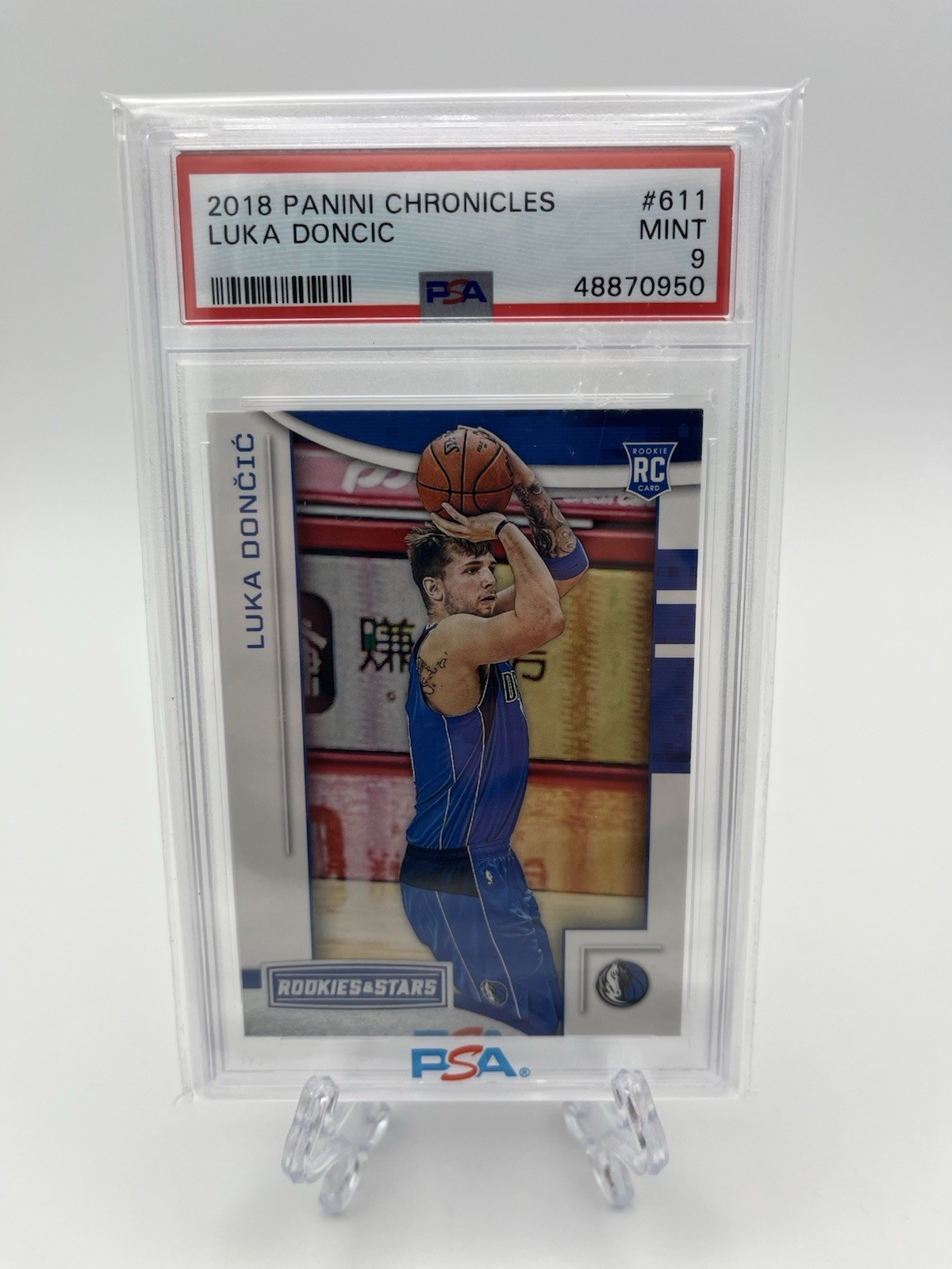 Luka Doncic 2018 Panini Chronicles #611 Rookie Rookie & Stars RC PSA 9