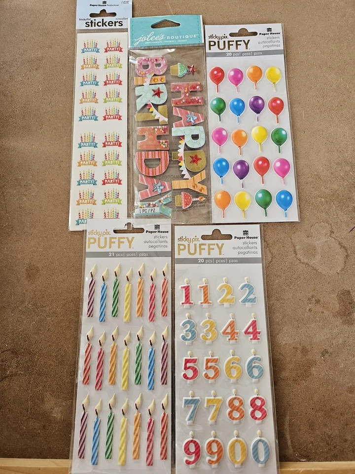 Lote de pegatinas de cumpleaños: Paper House & Jolee's Boutique Foto 3 de 3