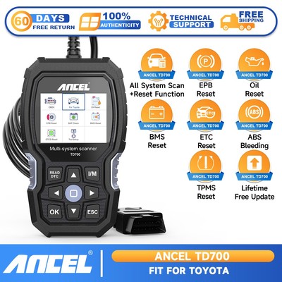 ANCEL TD700 JOBD All System TPMS Relearn ABS SAS Engine Car Diagnostic Scan Tool