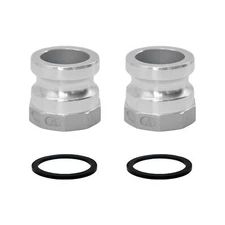 2PCS Aluminum Type A Camlock Fittings 3" Plug x Female NPT with Gasket