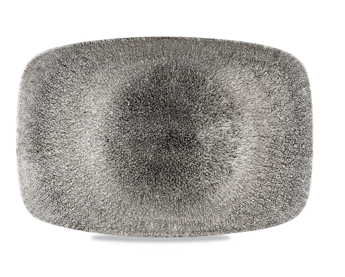 2 Stück große Gastronomie Platten / Teller Churchill Raku 34,4 x 23,4 cm Black - Bild 2 von 5