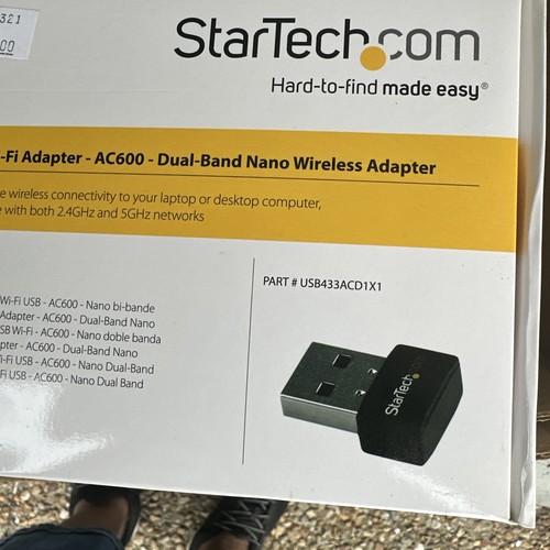 NIB StarTech USB Wi-Fi Adapter - AC600 - Dual-Band Nano Wireless Adapter - 第 1/2 張圖片
