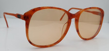 Vintage Pierre Cardin Brown Oval Horn-Rimmed Sunglasses FRAMES ONLY