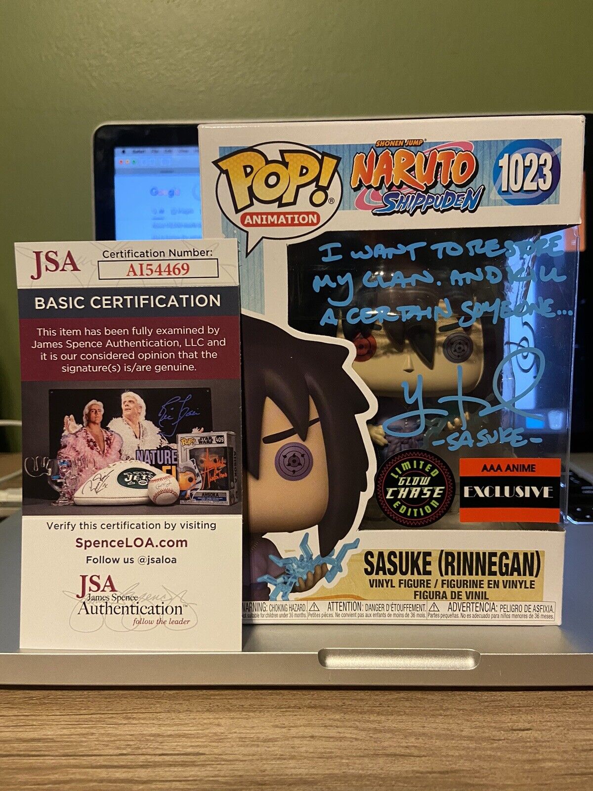  Funko Naruto Shippuden Sasuke Uchiha (Rinnegan) Pop Figure  Chase Bundled with a Byron's Attic Pop Protector : Toys & Games