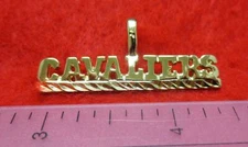 CAVALIERS SPORTS TEAM 14KT GOLD EP CHARM WITH 14KT GOLD EP 20" ROPE CHAIN