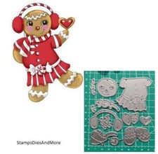 GINGERBREAD VALENTINE Metal Cutting Die Holiday Card Making Scrapbook Pages