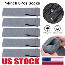 6 Pcs Silicone Treated Cover Gun Sock Protection Storge Sleeve Up To 14" Gray US