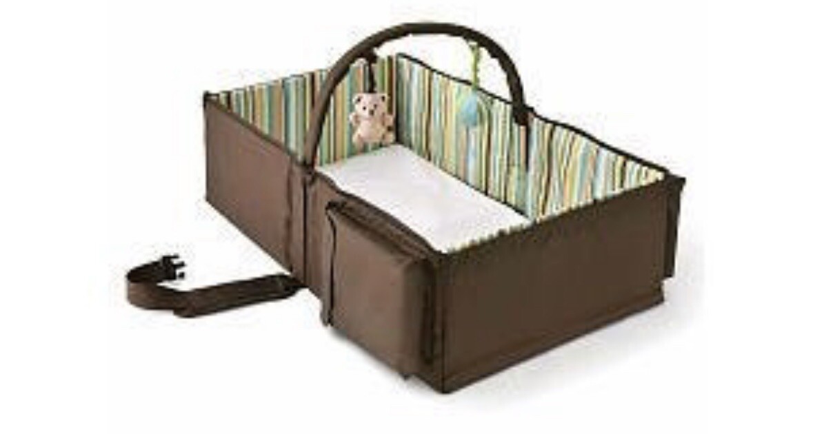 Eddie Bauer Infant Travel Bed Sleep Play Changing Station Bed Size
