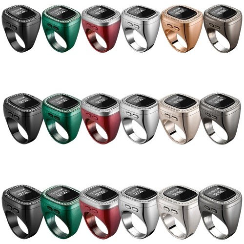 Intelligent Digital Tasbeeh Counter Rings with Alarm Azan Reminder for Prayer