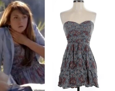 BAND OF GYPSIES THE VAMPIRE DIARIES ELENA GILBERT Paisley Dress Small EUC RARE