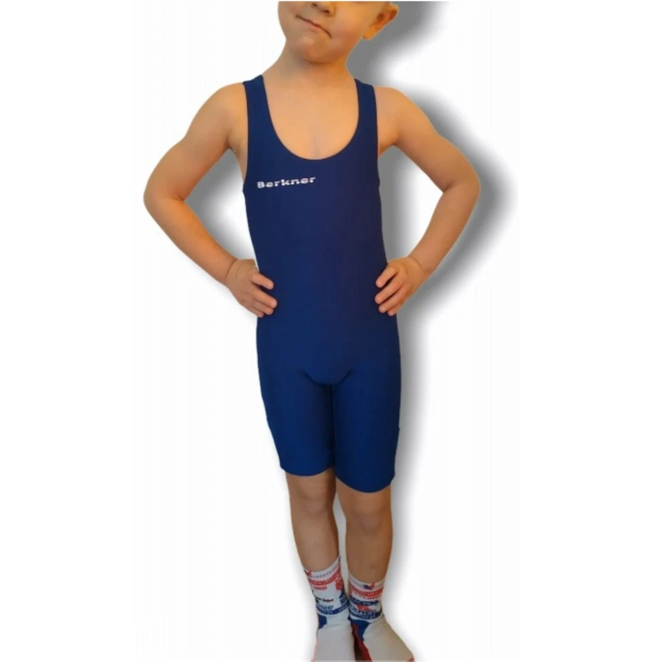 Kinder Ringertrikot BERKNER KIDS PACK Wrestling Anzug Singlet Rot und blau Set - Bild 2 von 4