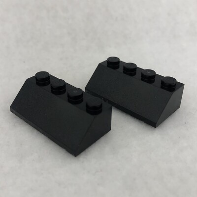 LEGO 3037 Black Slope 45 2 x 4 (x2)