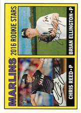 Chris Reed 169 2016 Topps Heritage Rookie Stars Brian Ellington Miami Marlins RC