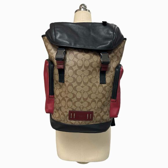 COACH バックパック ブラウン/レッド コーチ COACH バック （ブラウン） -ファッション通販 FASHION