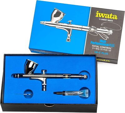Iwata High Performance HP-C Plus Gravity Feed Dual Action Airbrush, Model H4001