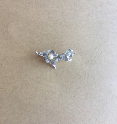 Broche Ancienne En Argent Poinçonnée - Bijou Vintage - Occasion (état à Vérifier)