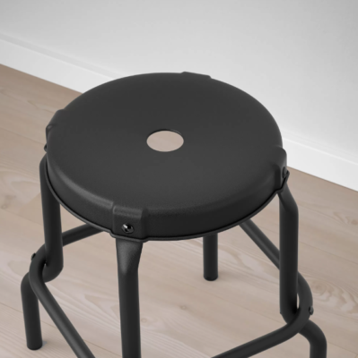 IKEA RÅSKOG STOOL Black Portable Stylish & Metal (Discontinued
