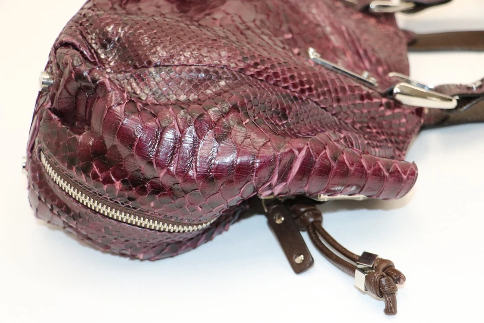 Michael Kors Purple Python Rehearsal Drawstring Bag - Image 4 of 4