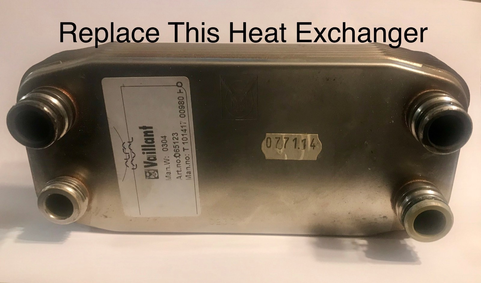 Vaillant Heizung Ersatzteil Wärmetauscher 065131 Für Vaillant