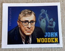 Scott # 5833a - 2024 John Wooden Imperforate (NDC) Single - MNH