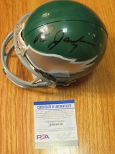 Quarterback RON JAWORSKI signed PHILADELPHIA EAGLES Helmet PSA AH56014 NFL ESPN