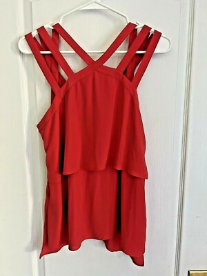 BCBG MAX AZRIA WOMENS CORAL COLOR BLOUSE - SIZE XXS