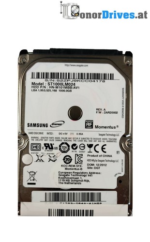 Samsung  ST1000LM024 - 1 TB - SATA - PCB BF41-00354B 01 Rev. 06*