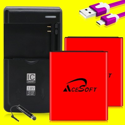 NEW 2 x 2980mAh Battery Charger Cable For Samsung Galaxy J1 Mini Prime SM-J106B