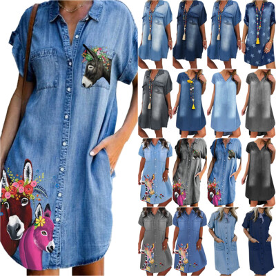 short sleeve denim shirt womens plus