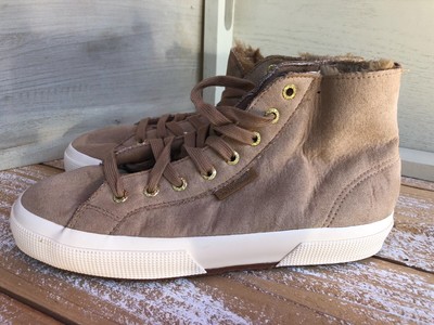 superga sherpa lined sneakers