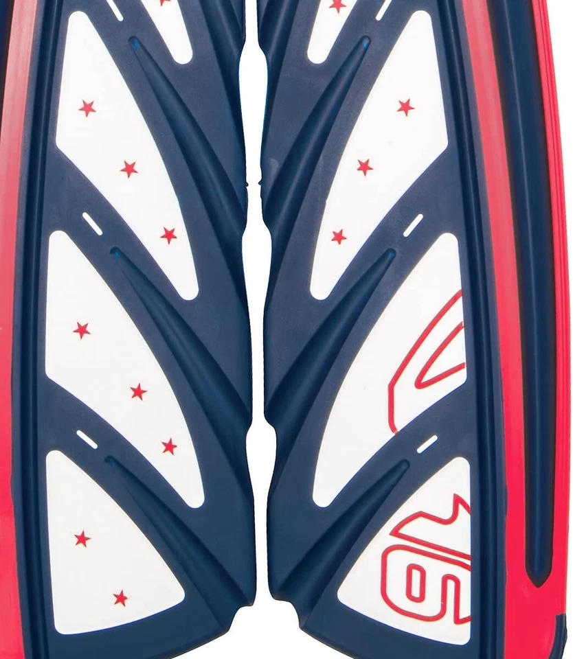 Oceanic New Vortex V-16 Split Fins with Spring Straps - Patriotic Red, White & B - Bild 3 von 3