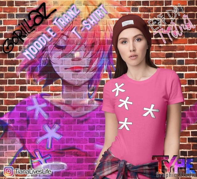 Gorillaz DARE noodle TRANZ TShirt, Fashion Design Women's & Men's