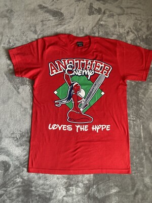 Another Enemy Vtg Streetwear Disney Baseball Red T-Shirt Sz Medium