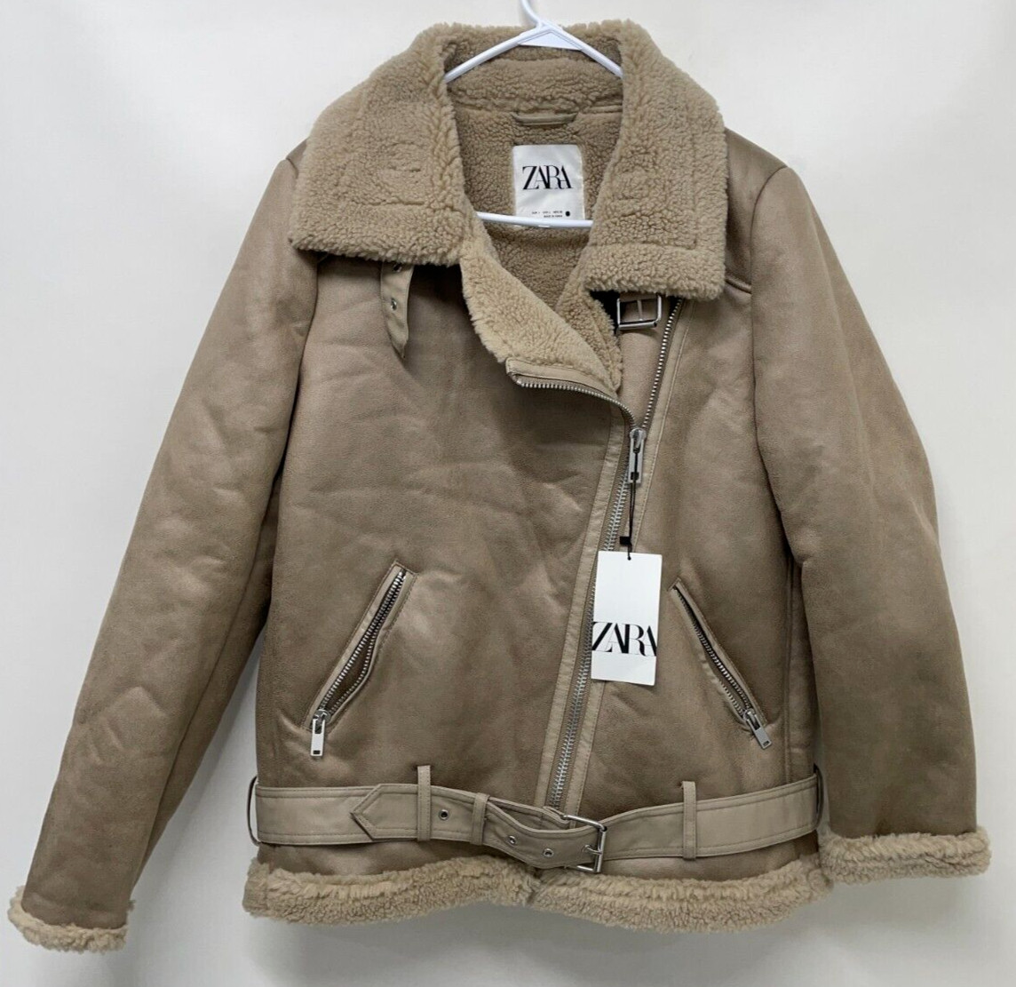 brown faux leather jacket zara