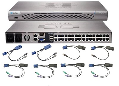 Raritan KX2-432 DKX2-432 32 Port KVM IP Switch & D2CIM-DVUSB DCIM-USB  DCIM-PS2