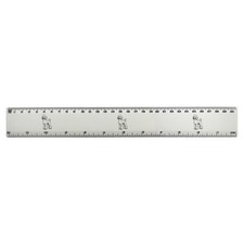 'Standard Poodle' White Plastic Ruler (RL060642)